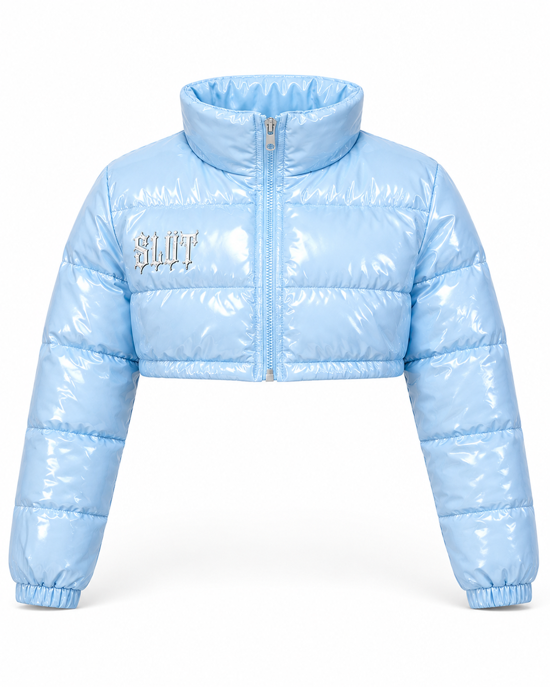 Baby Blue Patent Puffer 3-Piece Set alternate view