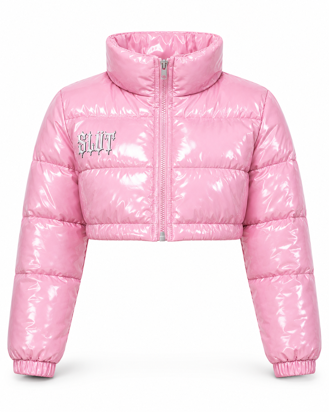 Pink Glossy Patent Puffer 3-Piece Set alternate view