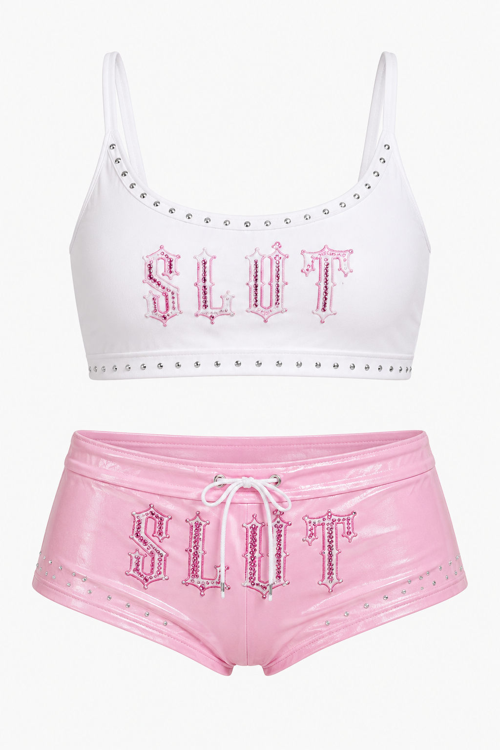 Pink Patent Puffer 3-Piece Set