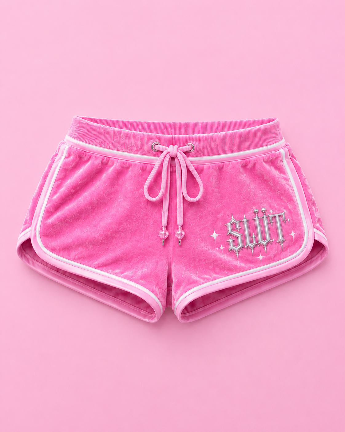 Pink Velour Tracksuit Set Detail