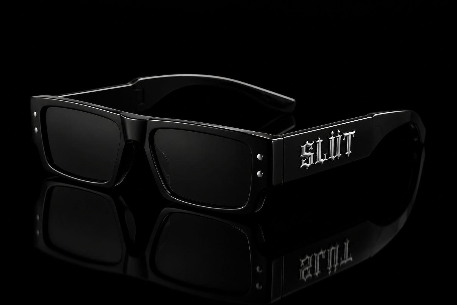 SLÜT Black Square Sunglasses alternate view