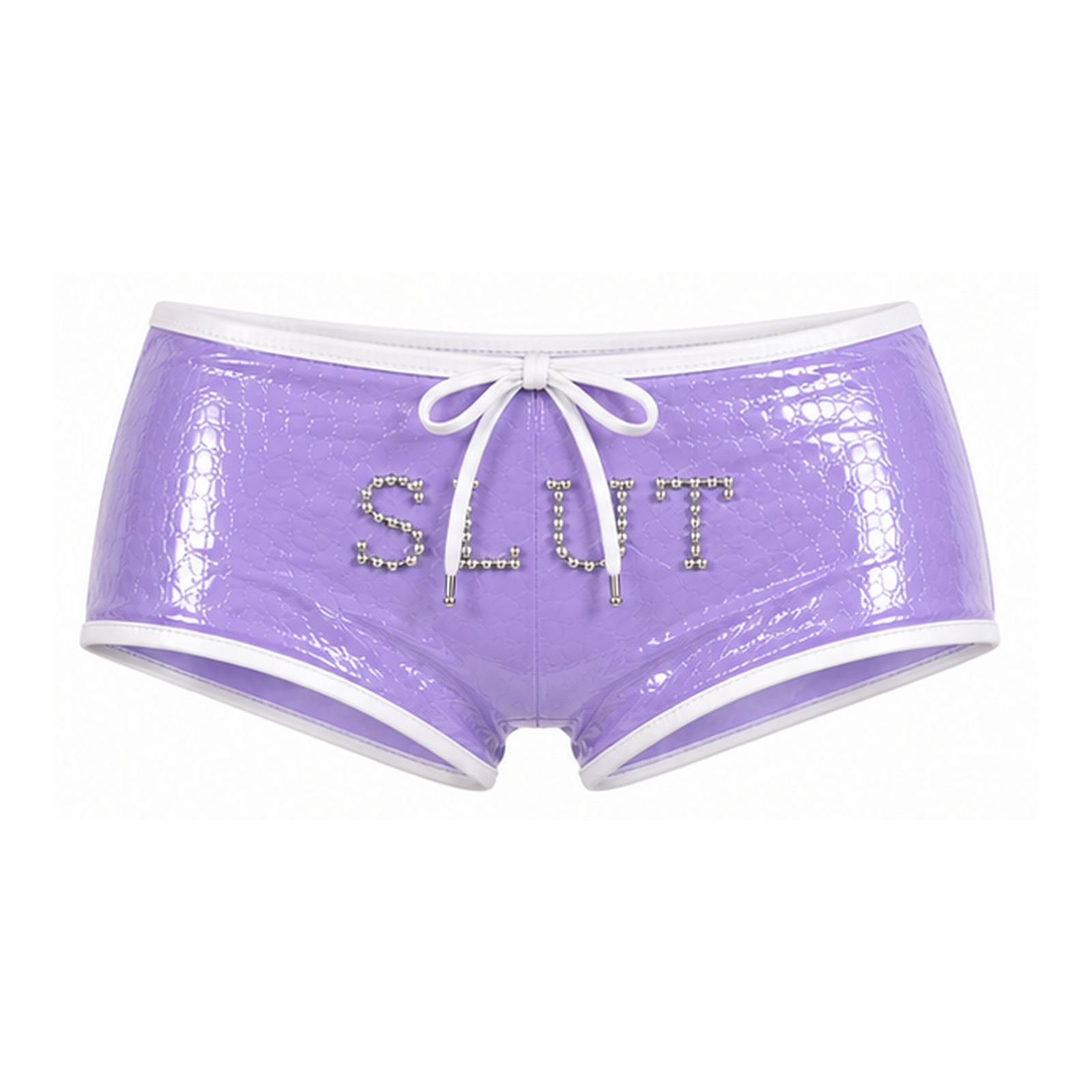 SLÜT Patent Halter Swim Set — Lavender Haze alternate view