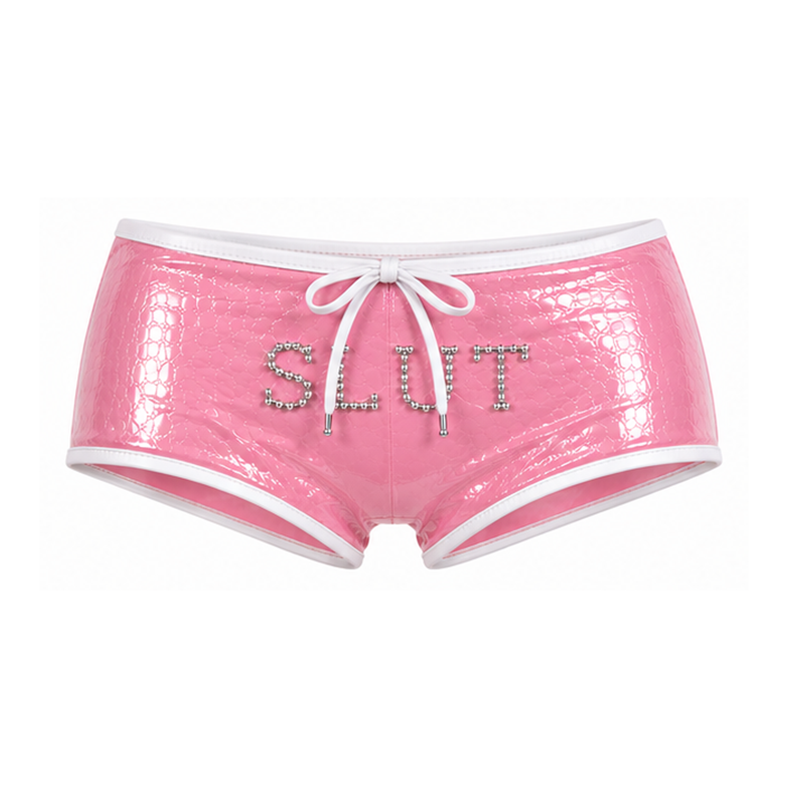 SLÜT Patent Halter Swim Set — Bubblegum Pink alternate view