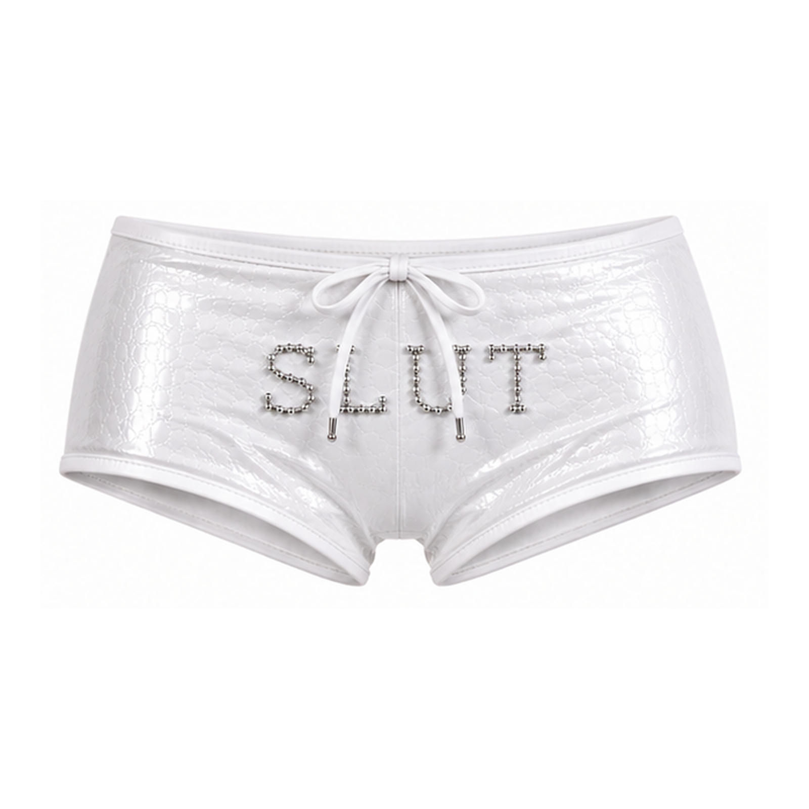 SLÜT Patent Halter Swim Set — Optic White alternate view