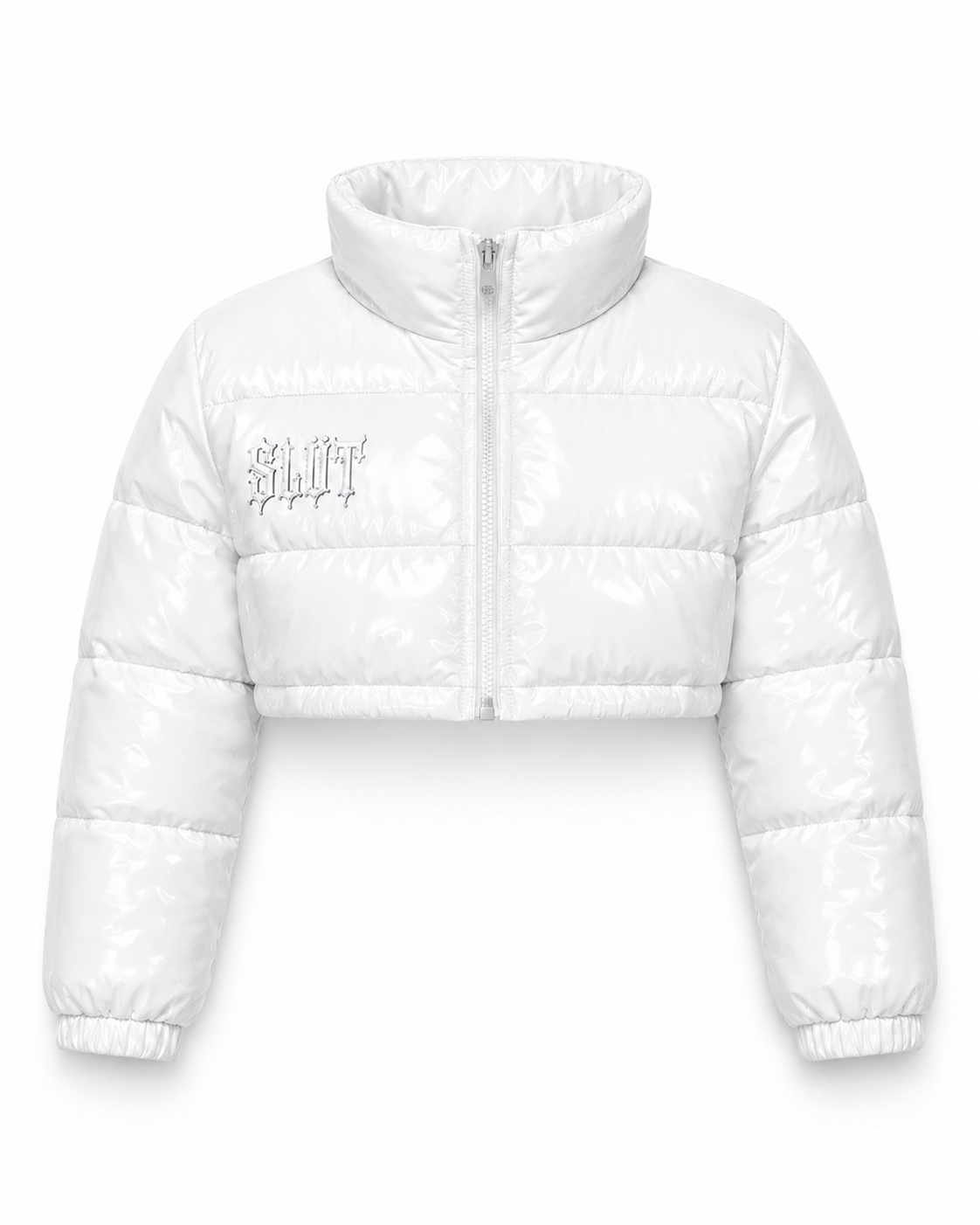 White Patent Puffer 3-Piece Set Packaging